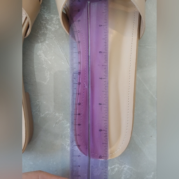 Elegant Tan Women's Slide Sandals - Picture 5 of 5